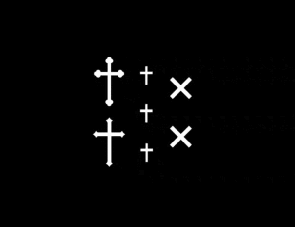 Small cross on the finger