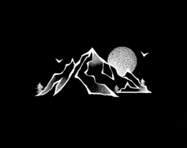 Mountains and Moon